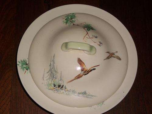 2 X ROYAL DOULTON COPPICE SERVING DISHES 1 x  WITH LID PLUS 1 x SERVING DISH W/O LID