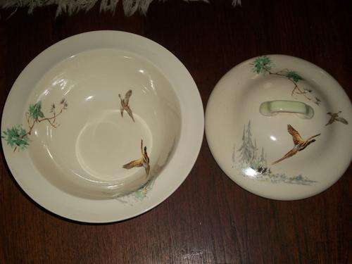 2 X ROYAL DOULTON COPPICE SERVING DISHES 1 x  WITH LID PLUS 1 x SERVING DISH W/O LID