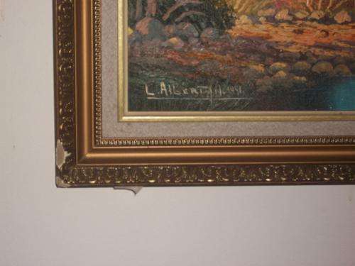 LES ALBETYN OIL ON BOARD FRAME. SIZE, 80CM X 60CM INCLUDING FRAME