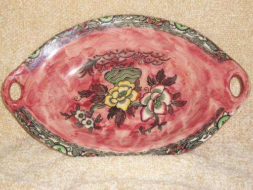 2 x ARTHUR WOODS PORCELAIN LUSTER WARE DISHES