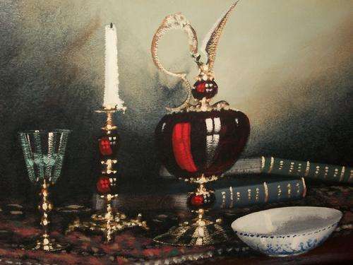 DENZIL HERRING OIL ON BOARD FRAMED. SIZE: 106CM X 72CM INCLUDING FRAME.