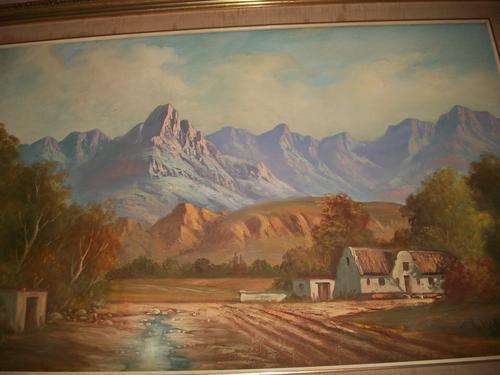 MASSIVE JOHN L. FAURE OIL ON CANVAS. SIZE; 1.4M X 95CM FRAMED