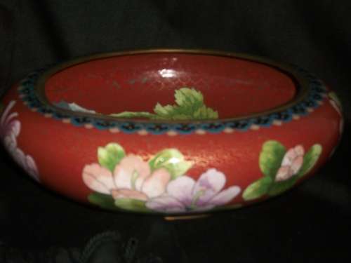 CLOISONNE DISH. SIZE 26CM