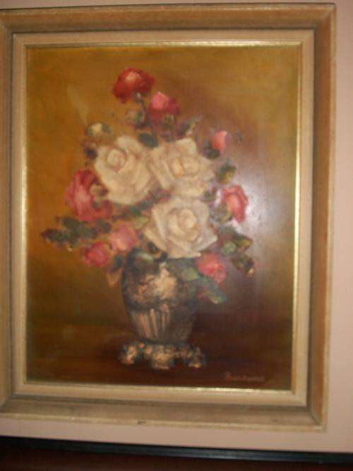 RALPH DYKMAN. OIL ON BOARD FRAMED. !