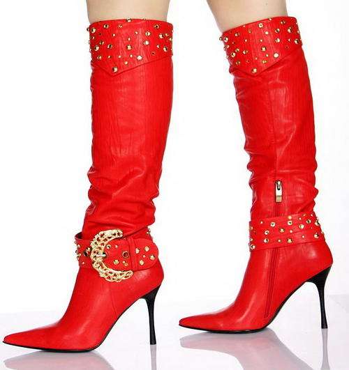 Brand Name Leather High Heels