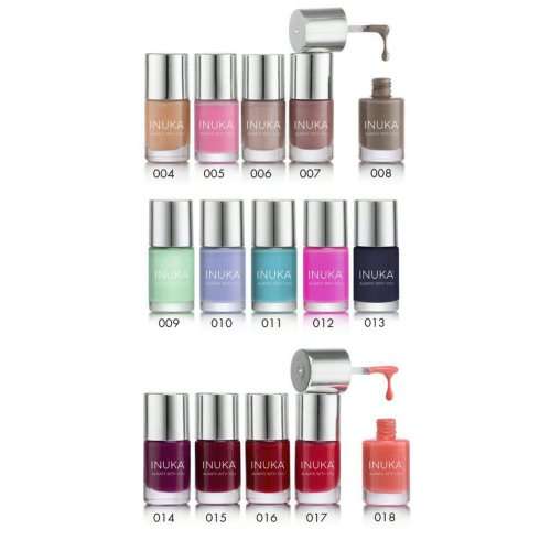 INUKA Colour Stay Nail Polish Colour & Coat 3x11ml set each