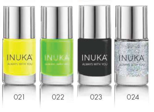 INUKA Colour Stay Nail Polish Colour & Coat 3x11ml set each