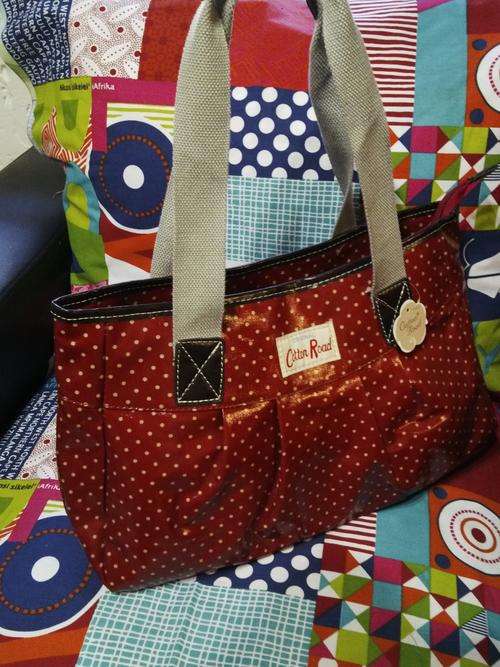 COTTON ROAD HOBO MEROON POLKA HANDBAG