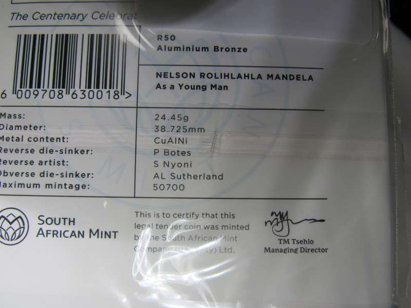 Mandela Centenary R50 coin