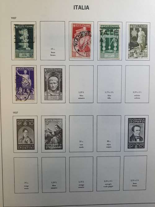 Italy - Pre-printed album and stamps