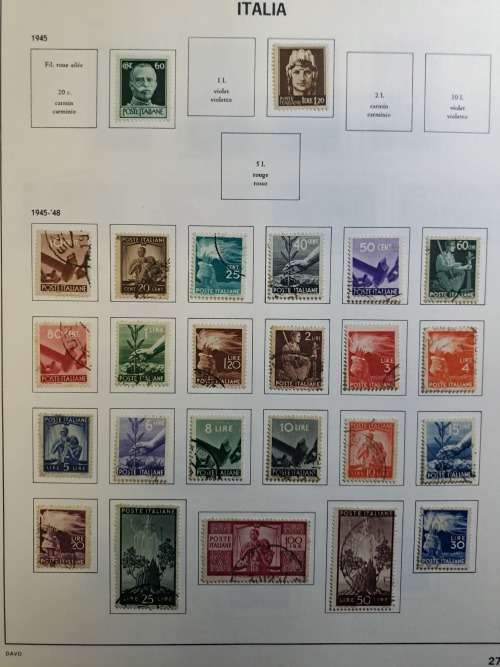 Italy - Pre-printed album and stamps