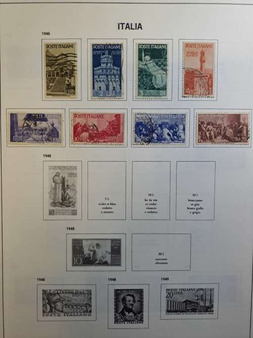 Italy - Pre-printed album and stamps