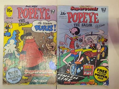 Popeye + Porky Pig - 4 Comics