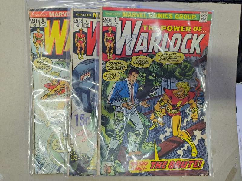 Warlock - 3 Vintage Comics - Reduced price