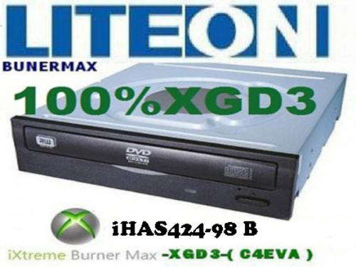 Liteon iHAS424-98 B DVD Writer iXTREME MAX XBOX360 XGD3