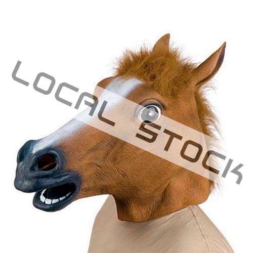 *LOCAL STOCK* Horse Head Latex Halloween Face Mask