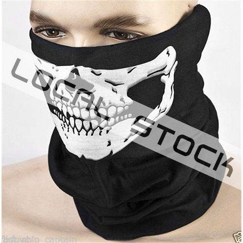 Skull Multipurpose Balaclava Bandana Motorcycle Paintball Scarf Mask Headwear