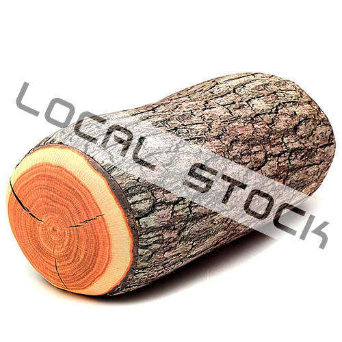 *LOCAL STOCK* Wood Log Shape Comfortable Pillow Cushion for Home Office Car Camping