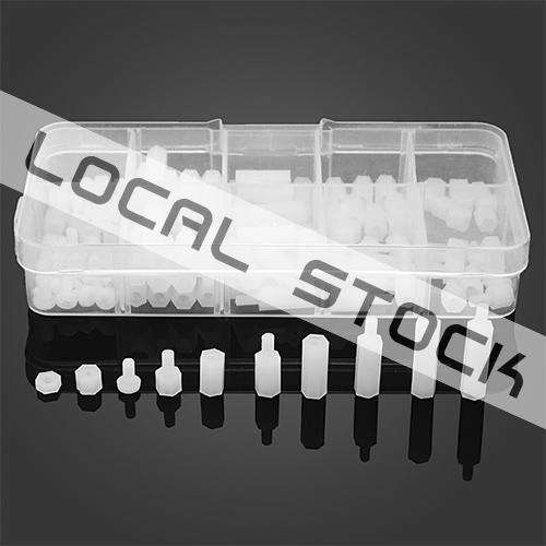 *LOCAL STOCK* 120pcs M3 Nylon White M-F Hex Spacers Screw Nut Set Kit