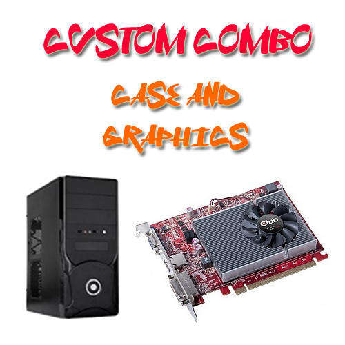 CUSTOM DEAL - BLACK DESKTOP CASE + R7 240 GRAPHICS CARD -  SOLD BRAND SPANKING NEW!!