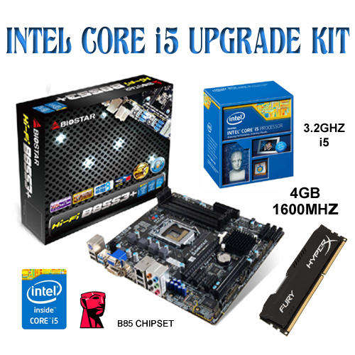 HOT!! LATE ENTRY - DONT MISS!! HAWESLL UPGRADE COMBO - B85 Motherboard + i5 CPU + 4GB RAM - NEW!!!