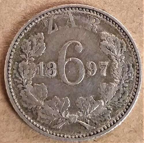 1897 ZAR SIX PENCE