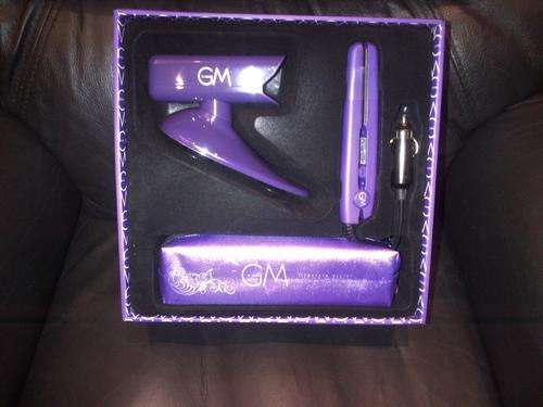 hair straightner hair iron purple