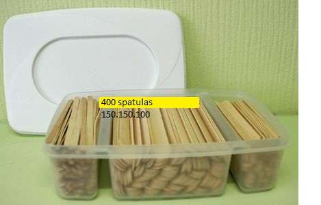 spatulas for waxing (waxing sticks) in a re usable tin