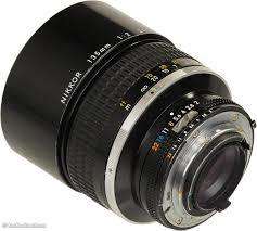 Nikon 135mm f2 Ai professional portrait lens.