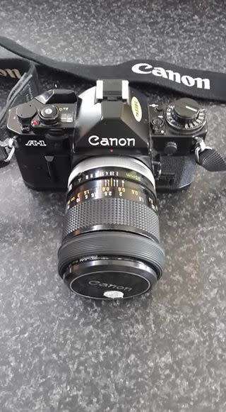 Canon A-1 with 35mm f2 SSC lens
