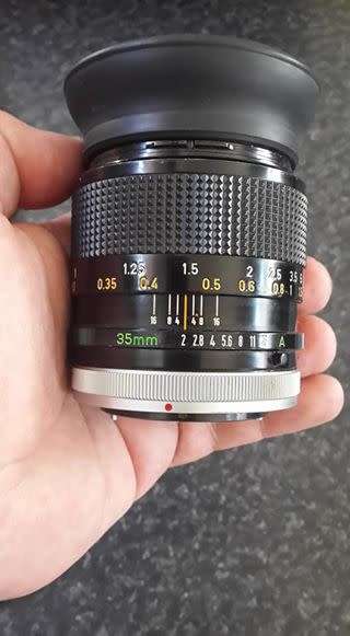 Canon A-1 with 35mm f2 SSC lens