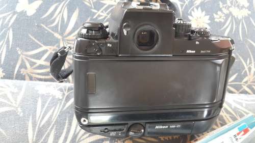 Nikon F4 Pro SLR for sale with leather camera bag