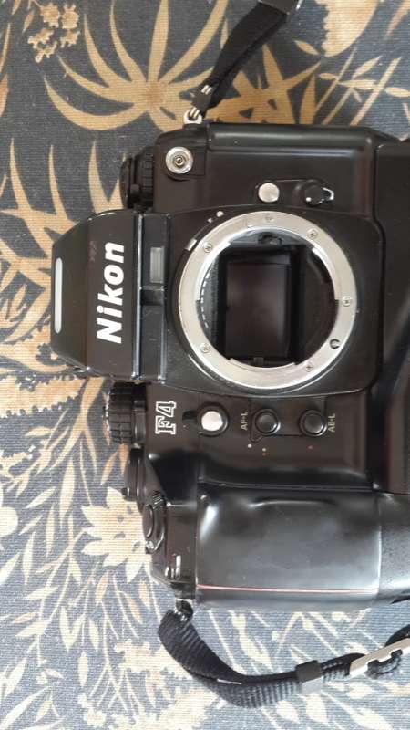 Nikon F4 Pro SLR for sale with leather camera bag
