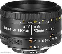 Nikon 50mm f1.8 AF-D with front and end caps, excellent condition!