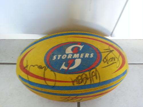 Autographed Stormers rugby ball