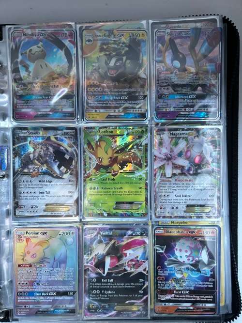 Pokémon Rare card collection including leather album! GX, EX, holographic and reverse holographic ca
