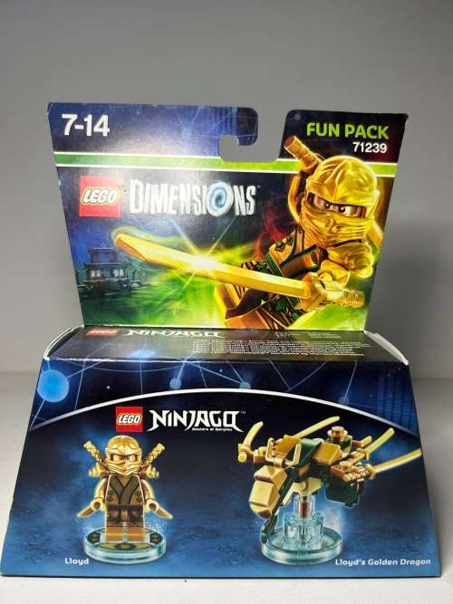 Very very Rare Ninjago Lloyd and his golden dragon Lego Dimensions Fun Pack