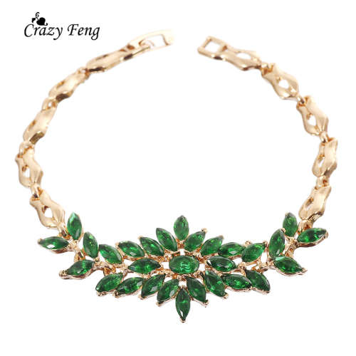 FASHION CRYSTAL GOLD PLATED LADIES BRACELET