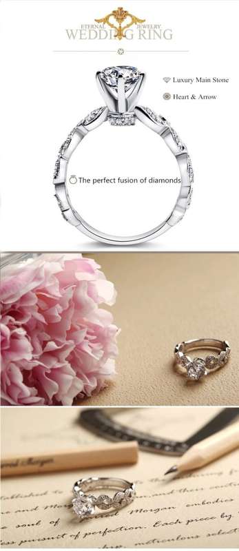 925 STAMPED WHITE GOLD PLATED RING WITH 1.5 CARAT CUBIC ZIRCONIA