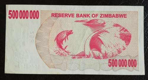Zimbabwe 500 Million Dollars 2008