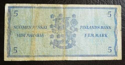 Finland, 5 Markkaa, 1963