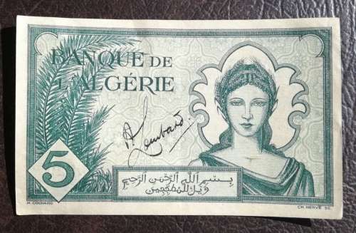 Algeria, 5 Francs, 1942