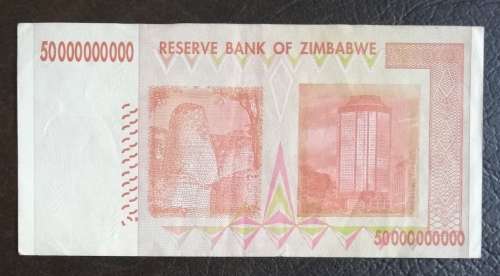 Zimbabwe, 50 Billion Dollars, 2008 (AA)