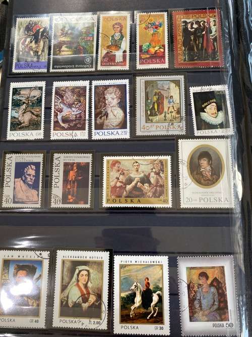 Art thematic stamps - 145 pages 4 books