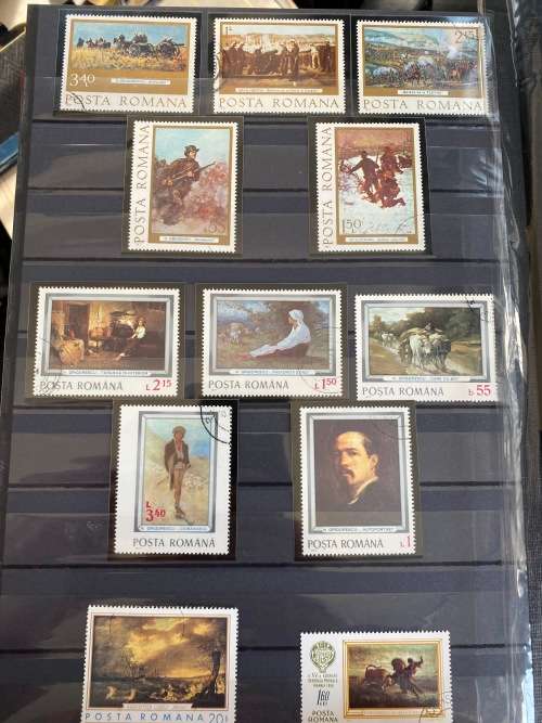 Art thematic stamps - 145 pages 4 books