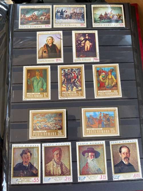 Art thematic stamps - 145 pages 4 books