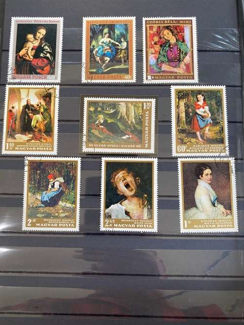 Art thematic stamps - 145 pages 4 books