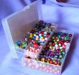 ****6600*** PCS  GLASS,SEMI PRECIOUS + WITH BEADBOX