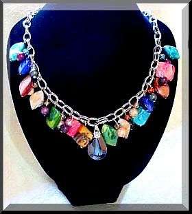 ****STUNNING, OYSTER SHELL & SHELL PEARL NECKLACE WITH PENDANT