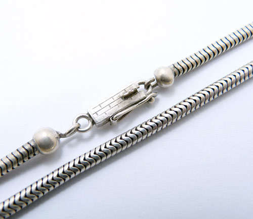 Vintage Solid Sterling Silver Snake chain - 3mm x 42cm long